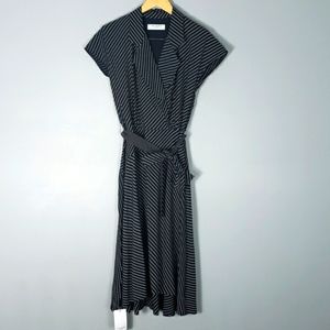 MM Lafleur Aurelia Dress Diagonal Stripe Navy Size 6 New With Tags